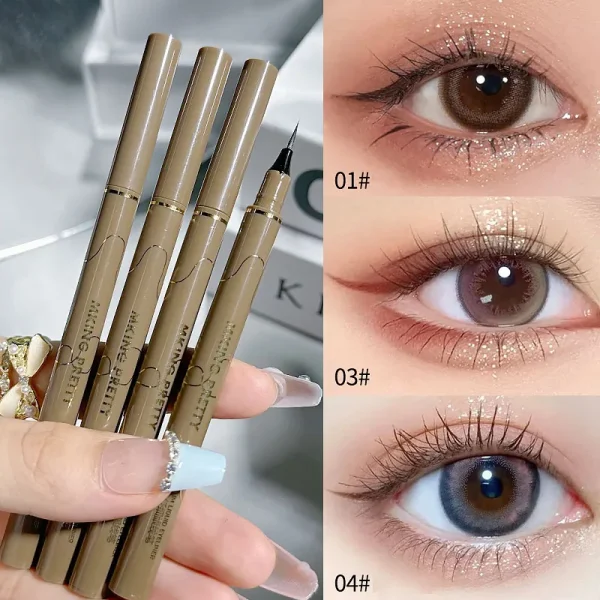 0.005mm Eyeliner Liquid Pen Matte Smooth Quick Dry Waterproof Ultra-thin Eyeliner Lower Eyelash Pen Non Smudging Korean Makeup 5