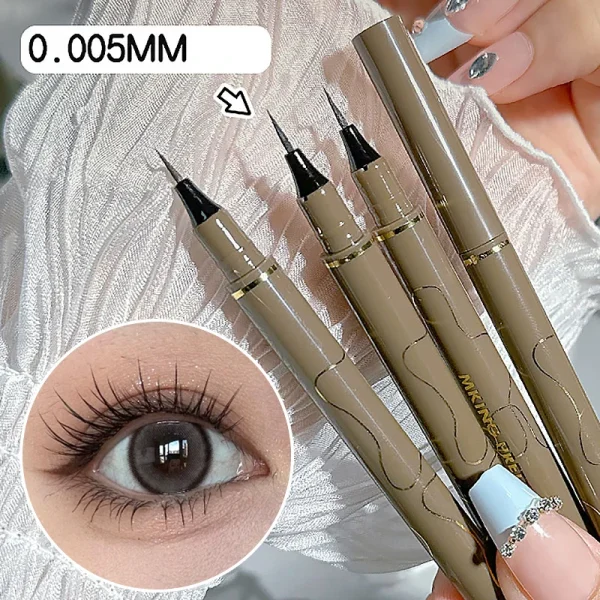 0.005mm Eyeliner Liquid Pen Matte Smooth Quick Dry Waterproof Ultra-thin Eyeliner Lower Eyelash Pen Non Smudging Korean Makeup 1