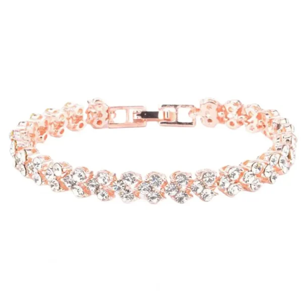 Elegant Bracelet for Women Chain Cubic Zircon Rhinestone Shiny Inlaid Bangle Bracelet Gifts 6
