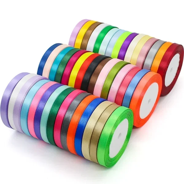25Yards/roll Satin Ribbons handmade 1