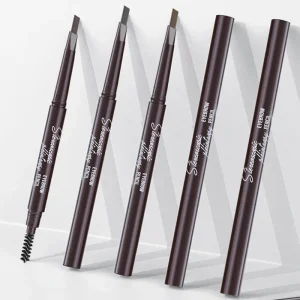 5 Colors Eyebrow Cosmetics Pencil Waterproof Double-headed Eyebrow Tattoo Natural Long Lasting Makeup Paint Eyebrow Pencil 1