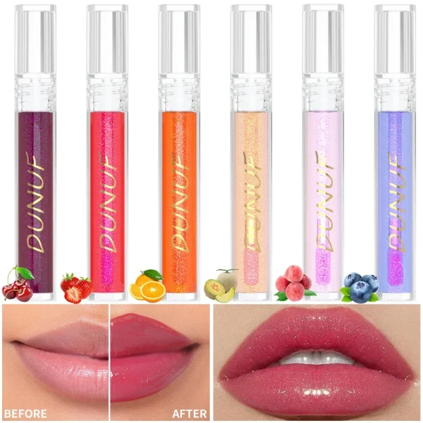 DUNUF Fruit Color-changing Long Lasting Nouritious Lipsticks Lip Gloss Make up Spring Moisturizing Lip Oil Makeup Free Shiping 1