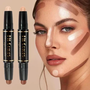 Double-ended Dual-purpose High-light Trimming Stick Three-dimensional Contour Nose Shadow Facial Shape Pencil Face Makeup Stick 1