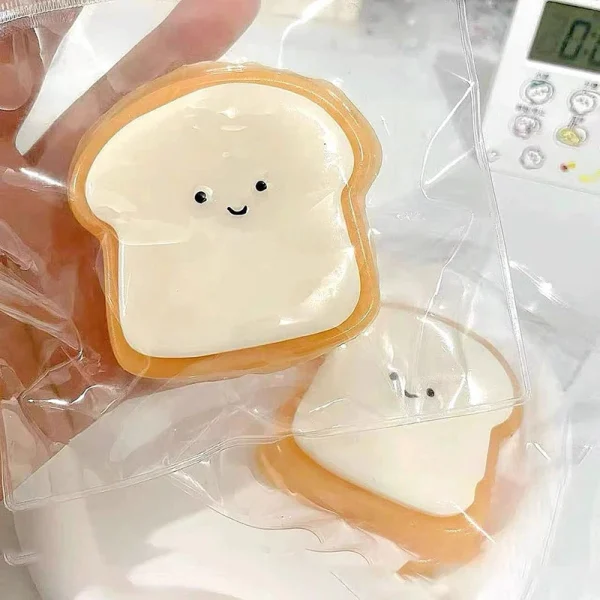 1Pc Kawaii Toast Squishy Squeeze Slow Rebound Stress Relief Toy Simulation Dessert Pinching Toy Birthday Gift Fidget Toys 1