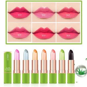 Spring Aloe Vera Moisturizing Lipstick Long Lasting Nouritious Lip Balm Temperature Changing Color lipgloss Lip Makeup Comestics 1
