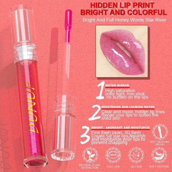 DUNUF Fruit Color-changing Long Lasting Nouritious Lipsticks Lip Gloss Make up Spring Moisturizing Lip Oil Makeup Free Shiping 5