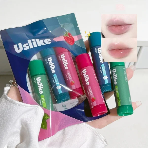 Lip Balm Set Colorless Long Lasting Moisturizing Hydration Lips Mask Stick Reduce Lip Line Lip Care Transparent Lipstick Primer 2