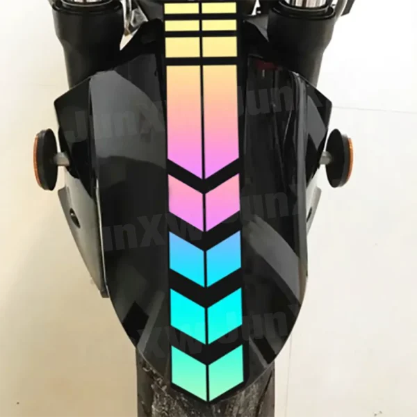 Universal Car Motorcycle Arrow Stripe Stickers Accessories Fender Paste Waterproof Oilproof Reflective Decal Body Kits 4