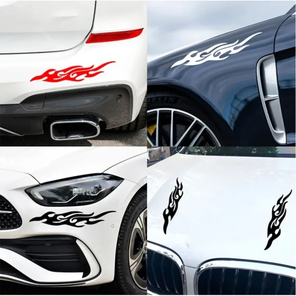 DIY Flame Vinyl Decal Sticker Waterproof For Car Motorcycle Gas Tank Waterproof Motorcycle Flame Sticker Decal Body Kits 3