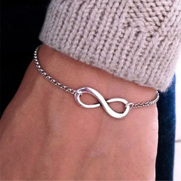 L117 Fashion Pulseras Bijoux New Women 8 Infinity Bracelet For Men Jewelry Girl Gift Charm Bangles Pulseiras 1