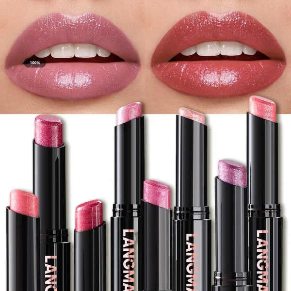 Diamond Pearlescent Lipstick Waterproof Long Lasting Non-stick Cup Matte Velvet Shiny Lipsticks Red Sexy Lips Makeup Cosmetics 1