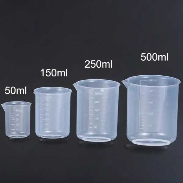Measuring Cup Transparent Plastic Laboratory Beaker Graduated Liquid Jug Cup Kitchen Baking Cooking Measurement Scale Container 1