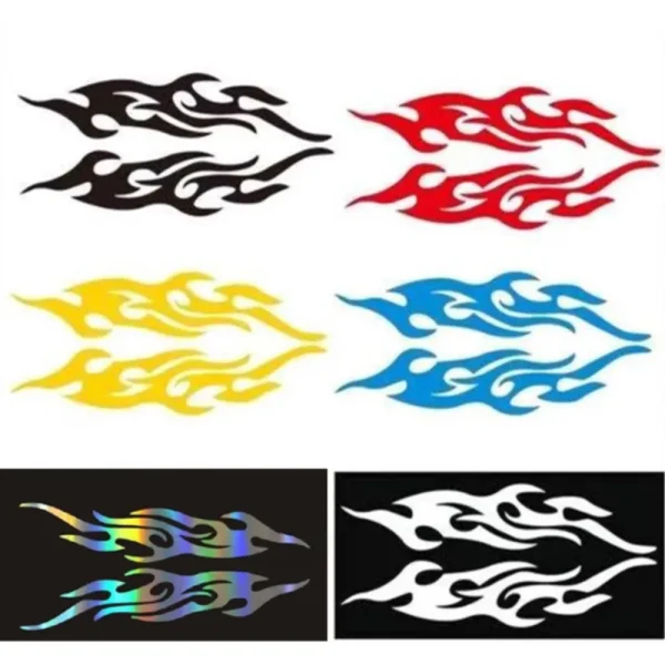 DIY Flame Vinyl Decal Sticker Waterproof For Car Motorcycle Gas Tank Waterproof Motorcycle Flame Sticker Decal Body Kits 6