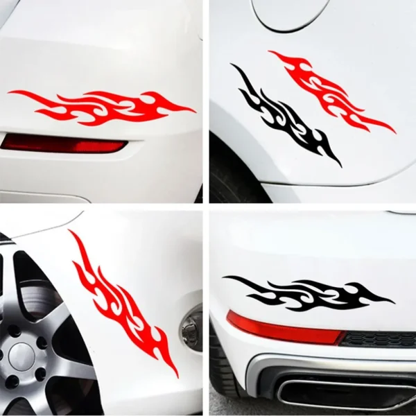 DIY Flame Vinyl Decal Sticker Waterproof For Car Motorcycle Gas Tank Waterproof Motorcycle Flame Sticker Decal Body Kits 2