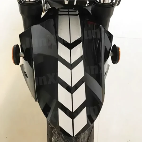 Universal Car Motorcycle Arrow Stripe Stickers Accessories Fender Paste Waterproof Oilproof Reflective Decal Body Kits 3